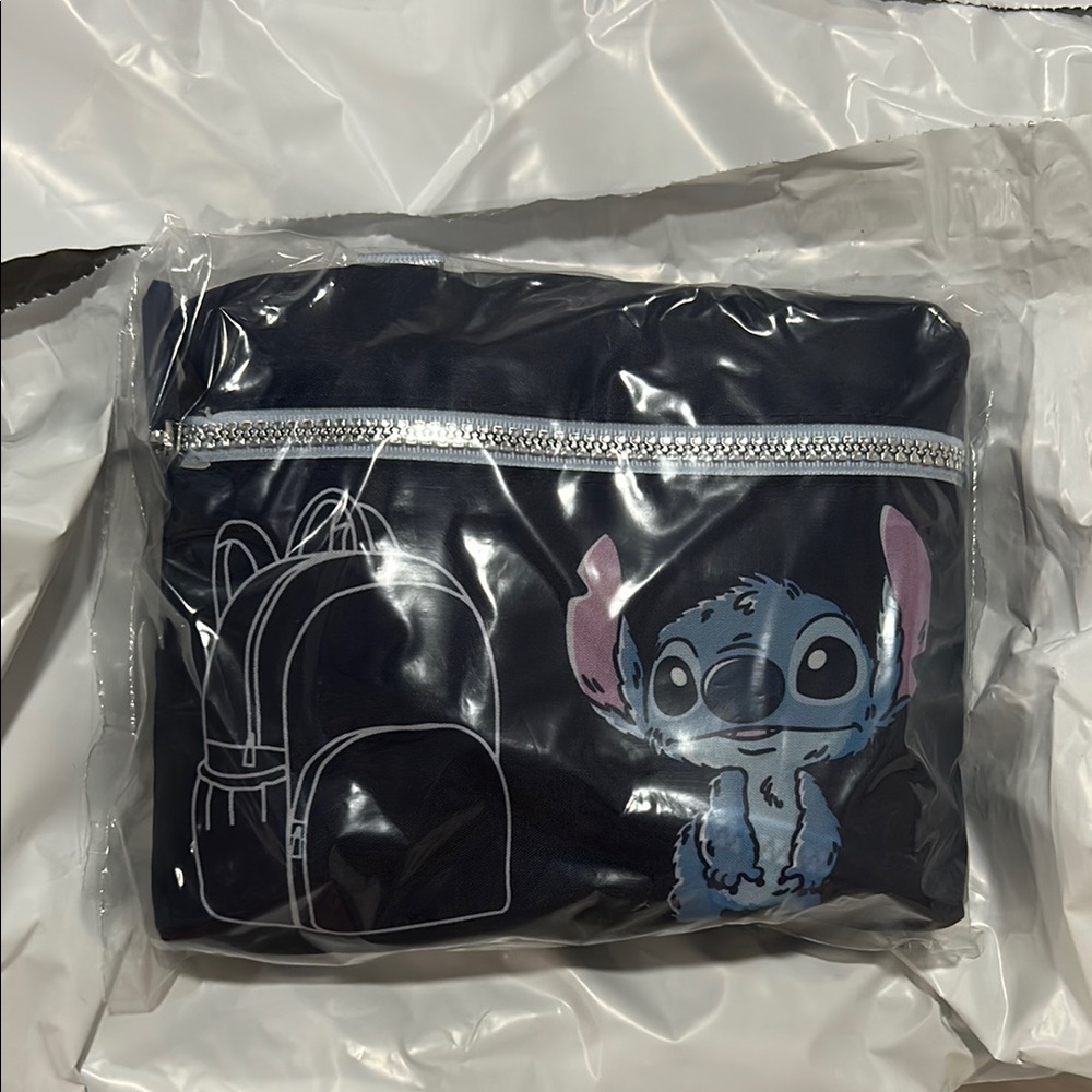 Disney Primark Stitch Foldable Backpack Zipper Closure. BNWT in package